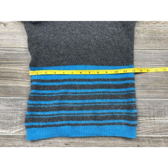 Theory Keane Wool 100% Cashmere Striped Turtleneck Sweater Size M (Fits Small) - Picture 6 of 8
